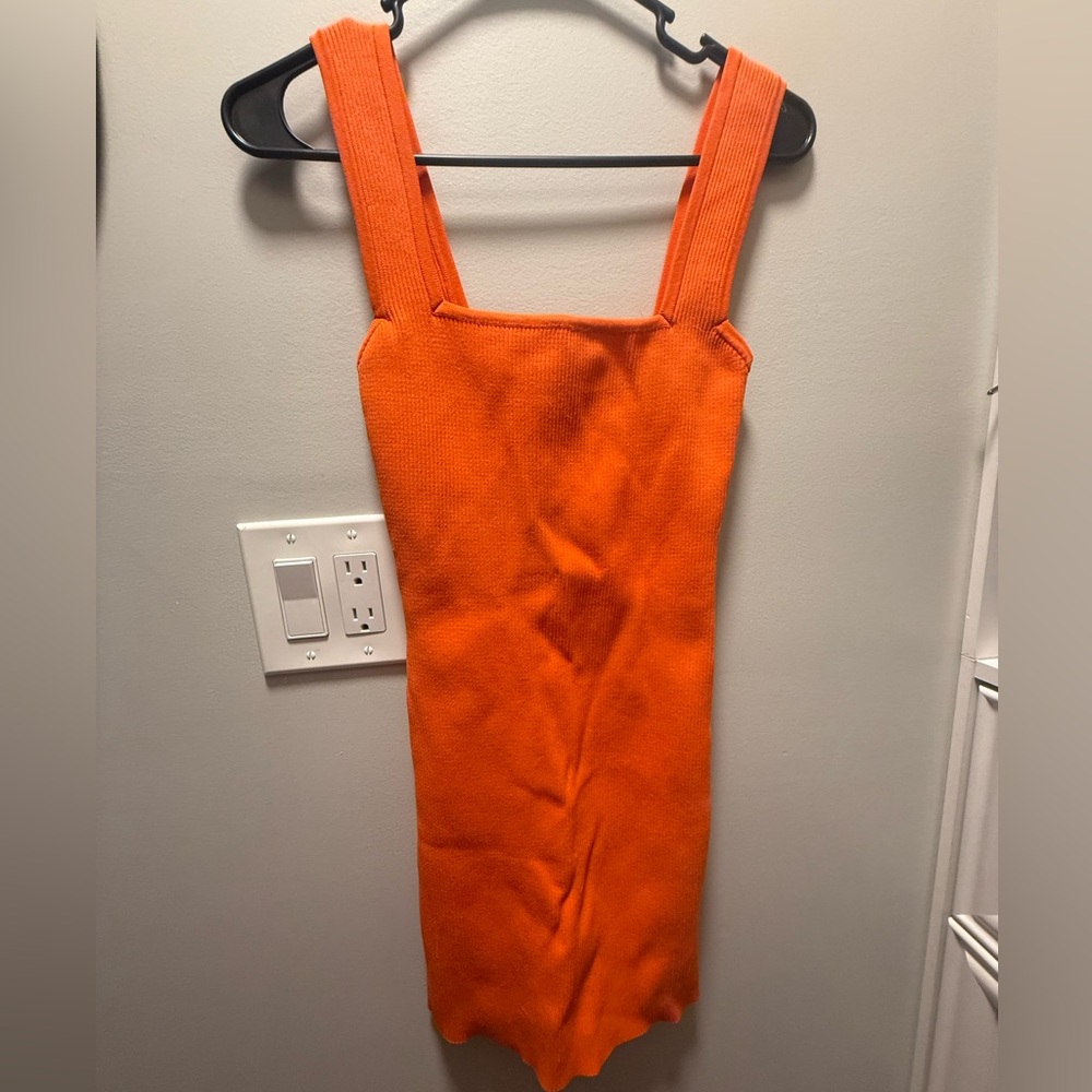 Orange mini Bodycon dress